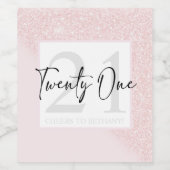 応援21歳の誕生日、パーティーの好意 ワインラベル (シングルラベル)