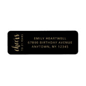 応援21歳21歳の誕生日差出人住所 ラベル (正面)