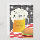 応援21歳21歳の誕生日招待状 招待状 (正面)