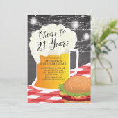 応援21歳21歳の誕生日招待状 招待状 (スタンド正面)