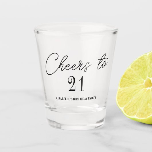 応援21誕生日パーティー ショットグラス (正面)