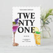 応援21thバースデーガールカクテルフォト 招待状 (スタンド正面)