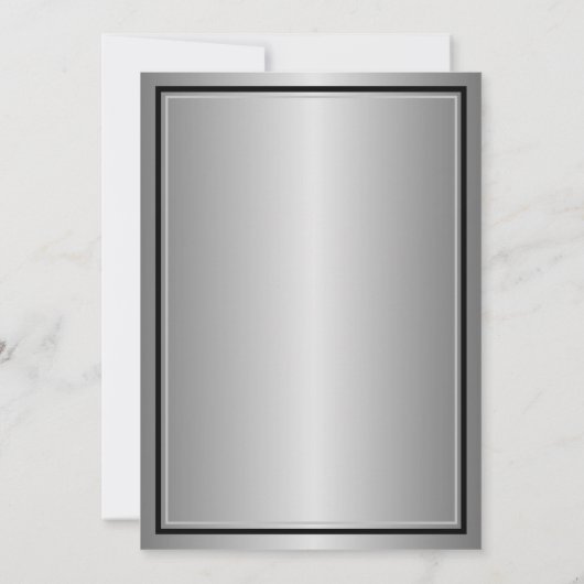 応援25年シルバ結婚ー記念日 招待状 (裏面)