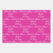 応援25年ピンクラベンダー25周年記念 ラッピングペーパーシート (正面)