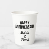 応援25結婚周年記念パーティーお祝い 紙コップ (裏面)