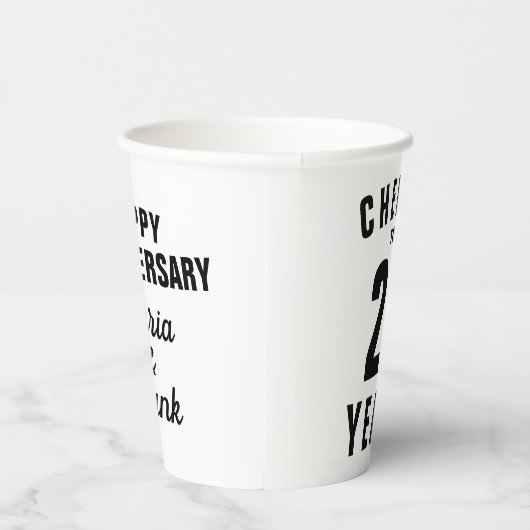 応援25結婚周年記念パーティーお祝い 紙コップ (右)