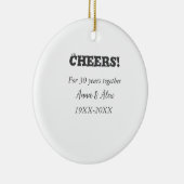 応援30年と一緒にアニバーサリー追加d名 セラミックオーナメント (右)