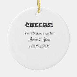 応援30年と一緒にアニバーサリー追加d名 セラミックオーナメント
