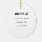 応援30年と一緒にアニバーサリー追加d名 セラミックオーナメント (左)