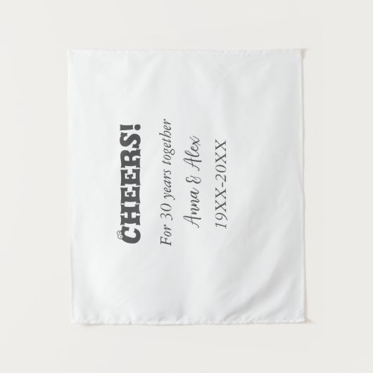 応援30年と一緒にアニバーサリー追加d名 タペストリー (正面)