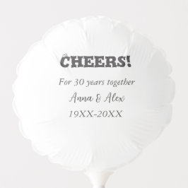 応援30年と一緒にアニバーサリー追加d名 バルーン