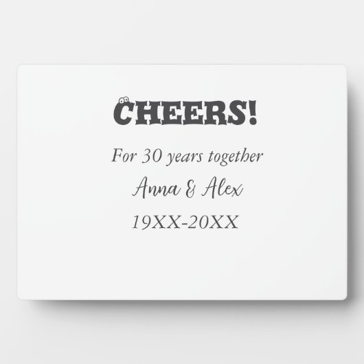 応援30年と一緒にアニバーサリー追加d名 フォトプラーク (正面)