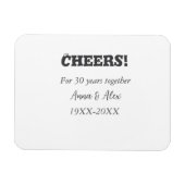 応援30年と一緒にアニバーサリー追加d名 マグネット (横)