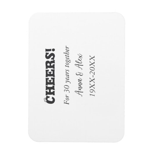 応援30年と一緒にアニバーサリー追加d名 マグネット (縦)