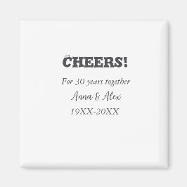 応援30年と一緒にアニバーサリー追加d名 マグネット