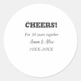 応援30年と一緒にアニバーサリー追加d名 ラウンドシール