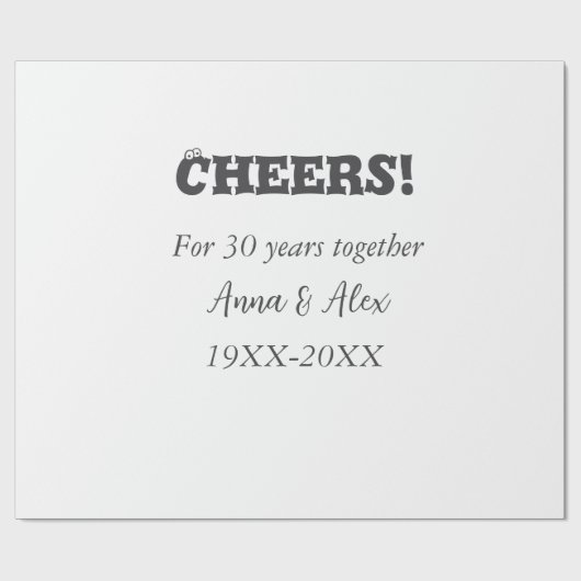 応援30年と一緒にアニバーサリー追加d名 ラッピングペーパー (フラット)