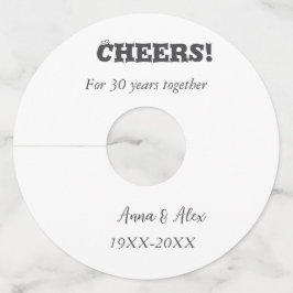 応援30年と一緒にアニバーサリー追加d名 ワイングラスタグ