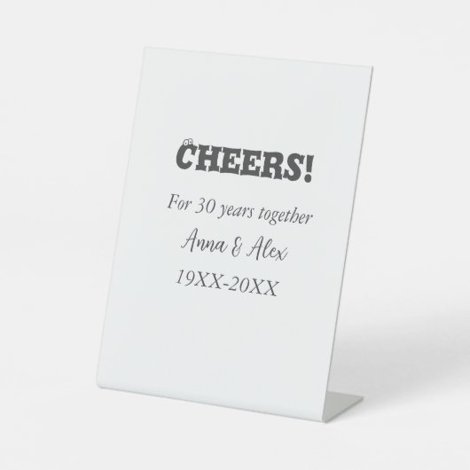 応援30年と一緒にアニバーサリー追加d名 台座サイン (正面)