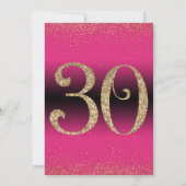 応援30年のサプライズ誕生日パーティー、ピンク 招待状 (裏面)