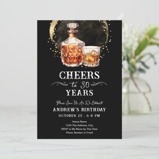 応援30年ウイスキー大人誕生日 招待状 (スタンド正面)