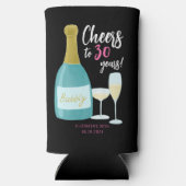 応援30年バブリー30歳の誕生日パーティー スリム缶クーラー (裏面)