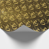 応援30年ブラック金ゴールド30歳の誕生日 ラッピングペーパー (角)