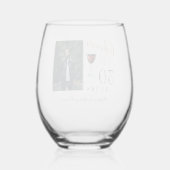 応援30年レッドワイン30歳の誕生日の写真 ステムなしワイングラス (裏面)