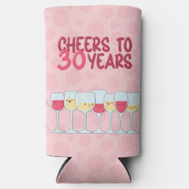 応援30年、ワイン&かわいい誕生日パーティー スリム缶クーラー