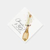 応援30歳の誕生日にナプキンスパーソナライズされた紙 スタンダードカクテルナプキン (角)