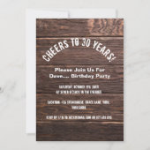 応援30歳の誕生日の国素朴招待状 招待状 (正面)