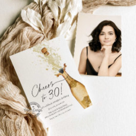 応援30歳の誕生日フォト招待状 招待状