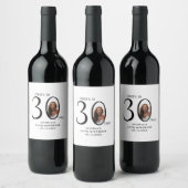 応援30歳ミニマルの誕生日 ワインラベル (ボトル)