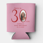 応援30歳ミニマルの誕生日 缶クーラー (正面)