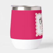 応援30歳モダンの波型ピンク誕生日 (右面)