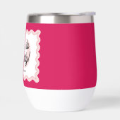 応援30歳モダンの波型ピンク誕生日 (左面)