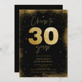 応援30歳モダン30歳 招待状 (正面/裏面)