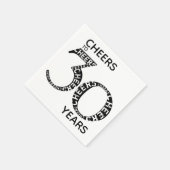 応援30歳白黒30歳 スタンダードカクテルナプキン (角)