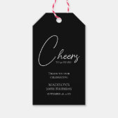 応援30th白黒誕生日 ギフトタグ (正面)