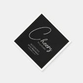 応援30th白黒誕生日 スタンダードカクテルナプキン (角)