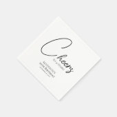 応援30th白黒誕生日 スタンダードカクテルナプキン (角)