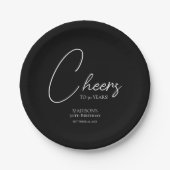 応援30th白黒誕生日 ペーパープレート (正面)