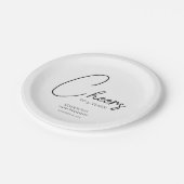 応援30th白黒誕生日 ペーパープレート (アングル)