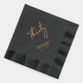 応援3 |モダン大人30歳の誕生日パーティー 箔ナプキン (左)