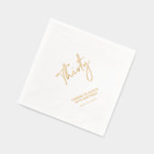 応援3 |モダン大人30歳の誕生日パーティー 箔ナプキン (左)