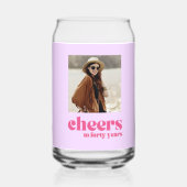 応援40年の写真ギフト40歳の誕生日レトロ ガラス缶 (正面)