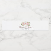 応援40年バラ金ゴールド花誕生日 ペットボトルラベル (シングルラベル)