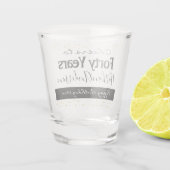 応援40年パーソナライズされた誕生日ショットG ショットグラス (裏面)