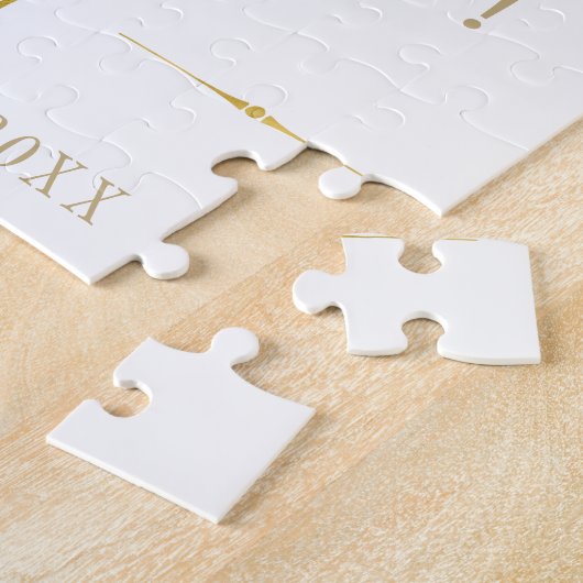 応援40年パーソナライズされた誕生日プレゼント ジグソーパズル (側面)