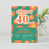 応援40年レトロ40歳の誕生日 招待状 (スタンド正面)